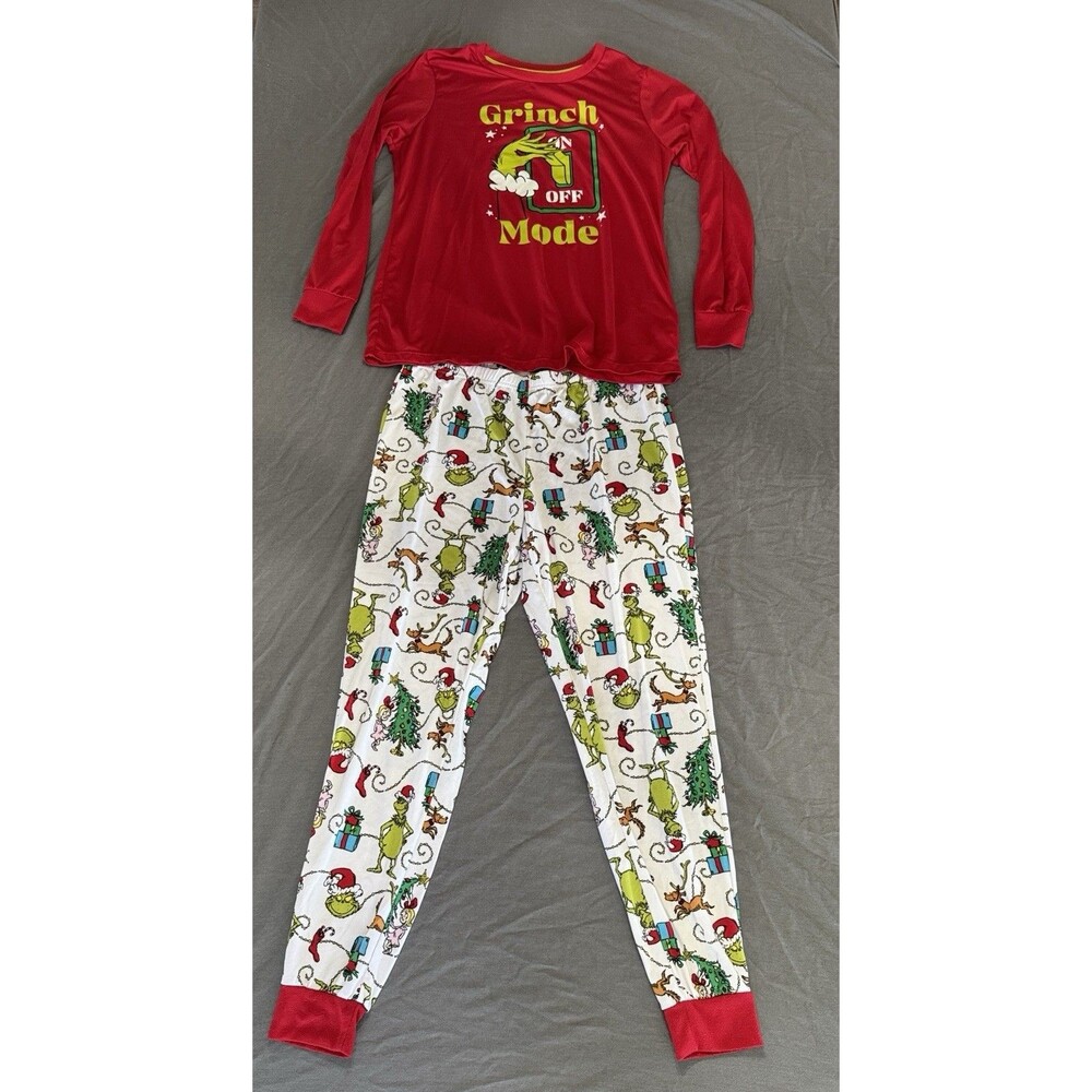 Dr Seuss The Grinch Christmas PJ Set For Women Christmas Holiday Sz Small 4-6